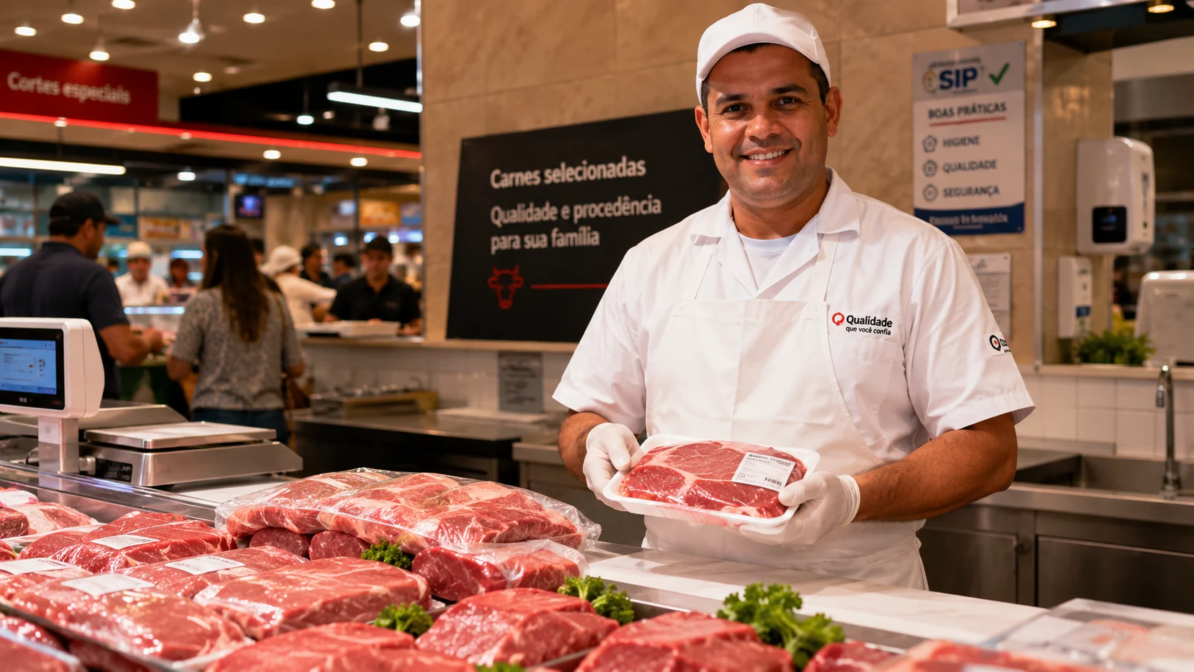 Coleta em mercados e açougues